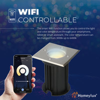 Intelligenter WiFi LED Bodeneinbaustrahler quadratisch Ramsay RVS WW-CW IP67