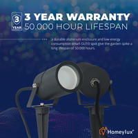 Smart WiFi Prikspot Spikey aluminium zwart WW-CW IP65