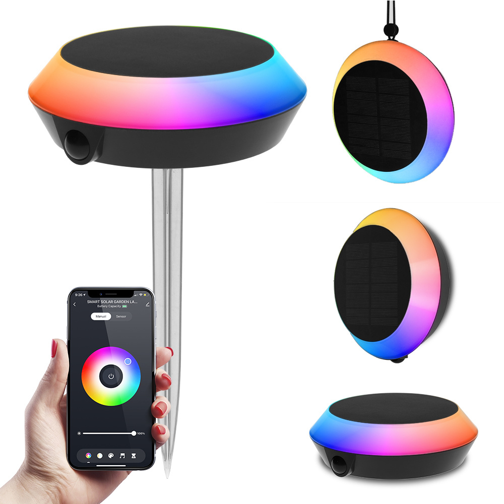 HOFTRONIC SMART LED Smart Solarlamp Pardoo RGBWW Bluetooth IP65 - Oplaadbaar - prikspot, wandlamp en hanglamp voor: Google Home, Amazon Alexa, Siri en Hoftronic smart app