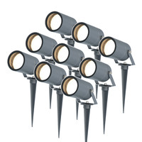 9x Spikey LED Prikspot 6.5 Watt 4000K antraciet IP65 waterdicht