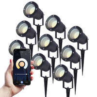 9x Smart WiFi LED Prikspot Sydney WW-CW GU10 IP65