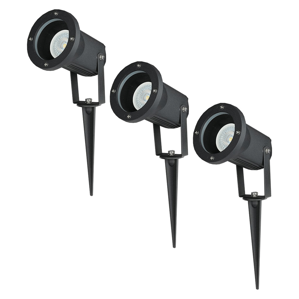 HOFTRONIC™ Set van 3 aluminium prikspots dimbaar 5 Watt GU10 4000K IP44