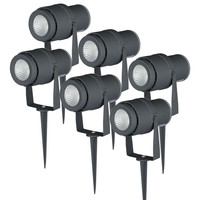 Satz mit 6 LED Aluminium Erdspießstrahler 12 Watt 3000K IP65 Anthrazit