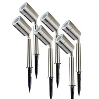 Satz mit 6 dimmbaren Edelstahl Erdspießstrahler 5 Watt GU10 3000K IP44