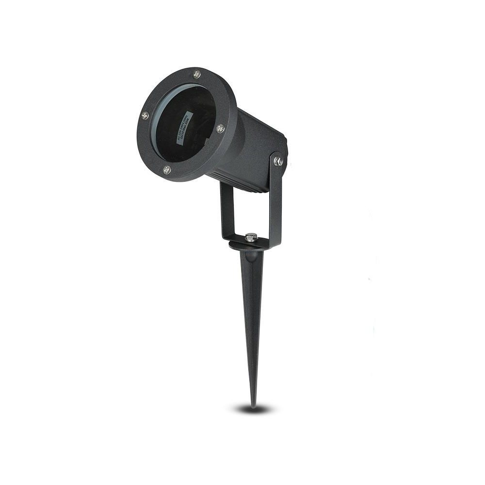 V TAC LED Prikspot GU10 fitting Kantelbaar IP44 Vochtbestendig Aluminium Tuinspot Geschikt voor in de tuin Zwart 3 jaar garantie