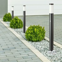 LED Sokkellamp Dally XL Antraciet Incl. Bewegingssensor en Schemerschakelaar E27 Fitting IP44 110 cm