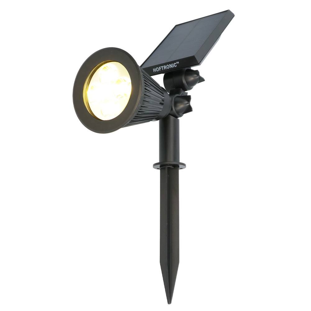 HOFTRONIC™ Solar LED Tuinspot Bend PIR met bewegingssensor 3000K warm wit Prikspot