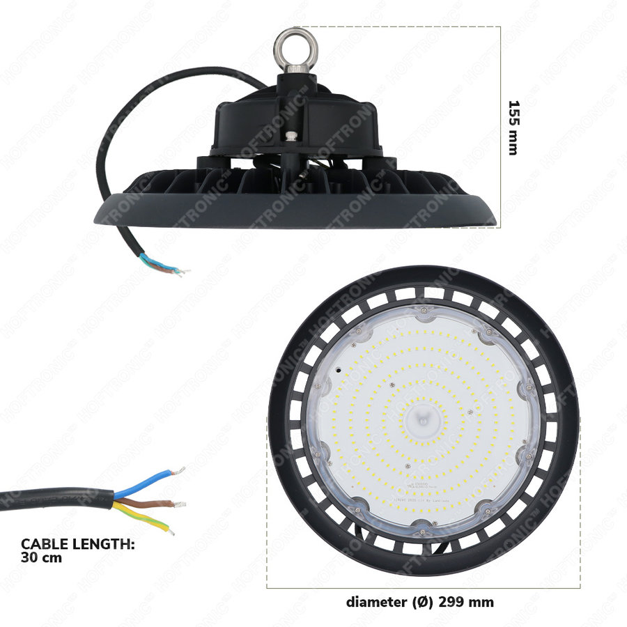 LED High bay 150W 6000K IP65 140lm/W Powered by Hoftronic