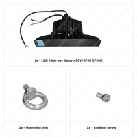 LED High bay Saturn 70W 120° IP65 Dimbaar 5700K 190lm/W Hoftronic Powered 5 jaar garantie