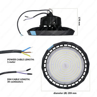 LED High bay Saturn 90W 120° IP65 Dimbaar 5700K 190lm/W Hoftronic Powered 5 jaar garantie