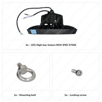 LED High bay Saturn 90W 120° IP65 Dimbaar 5700K 190lm/W Hoftronic Powered 5 jaar garantie