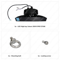 LED High bay Saturn 200W 120° IP65 Dimmable 5700K 190lm/W Hoftronic Powered 5 year warranty