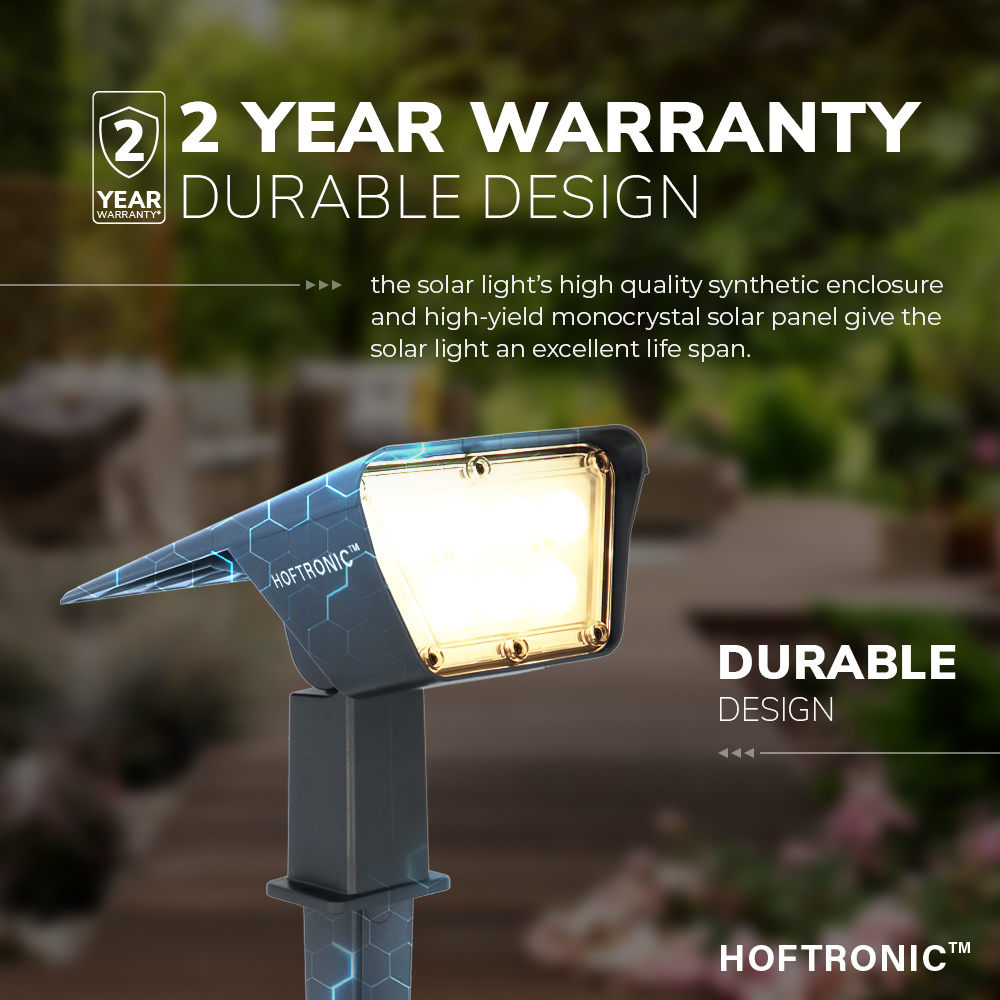4x Odessa LED Solar Tuinspot 3000K warm wit IP65 waterdicht