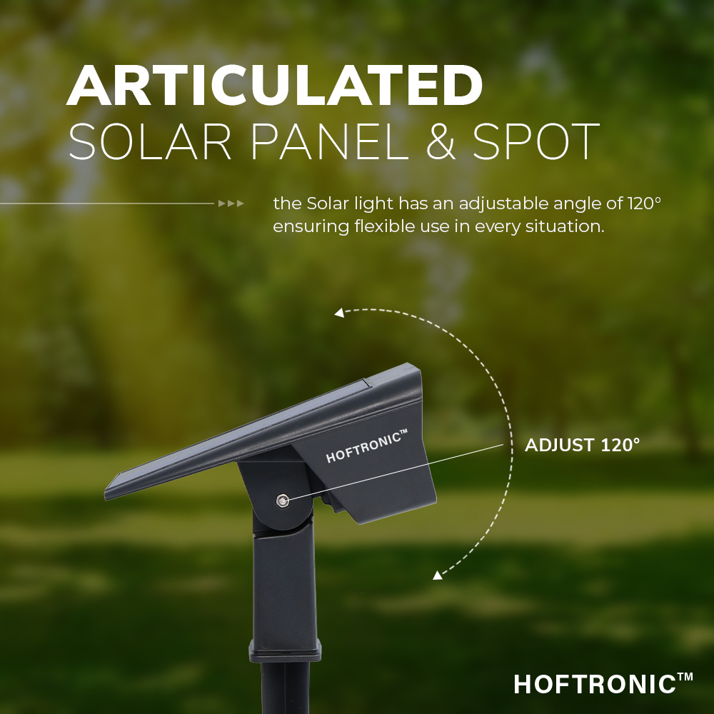 4x Odessa LED Solar Tuinspot 3000K warm wit IP65 waterdicht