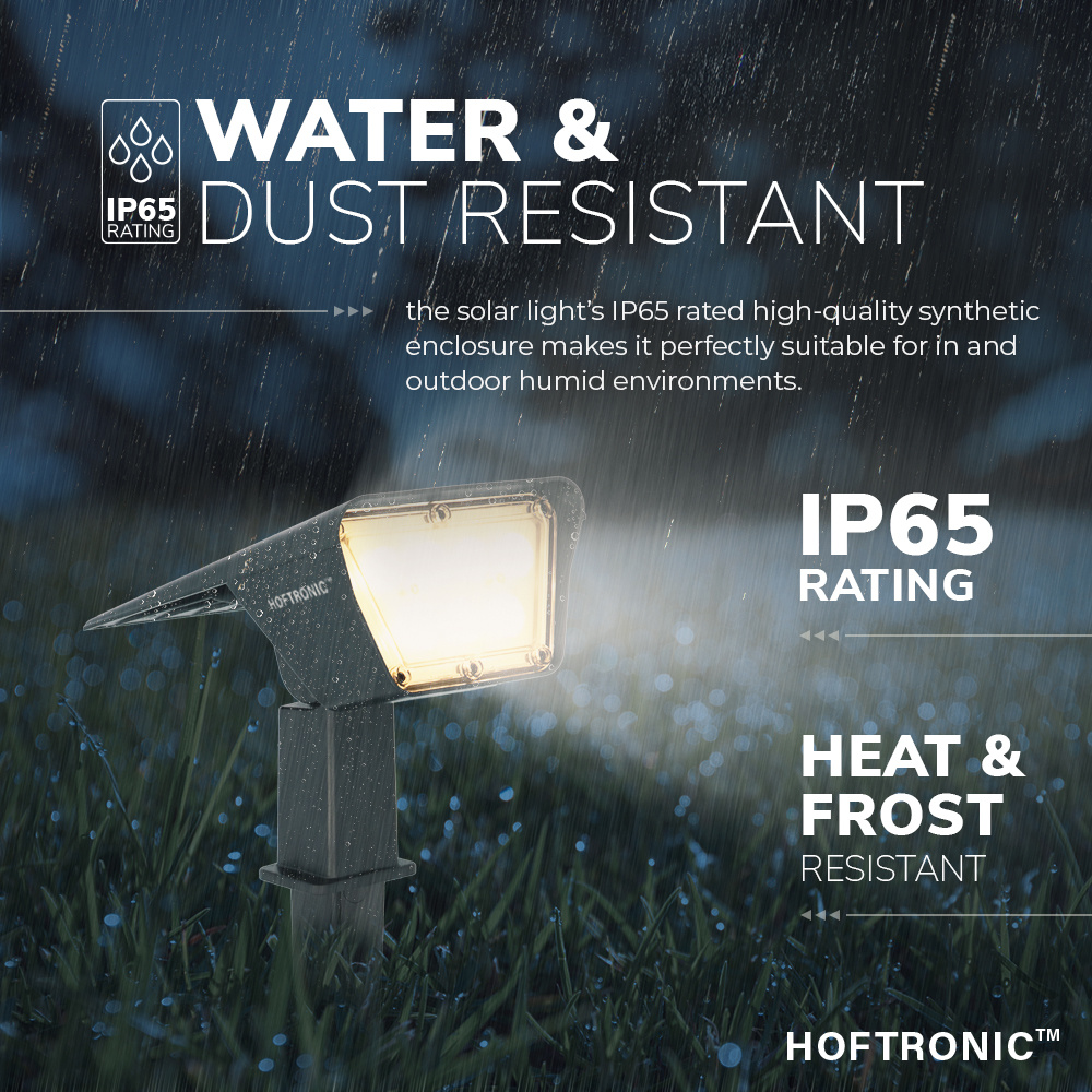 4x Odessa LED Solar Tuinspot 3000K warm wit IP65 waterdicht