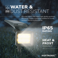 Reno LED Solar Tuinspot 3000K warm wit IP65 Spatwaterdicht Prikspot Grondspot