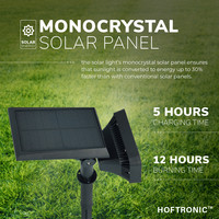 Reno LED Solar Tuinspot 3000K warm wit IP65 Spatwaterdicht Prikspot Grondspot