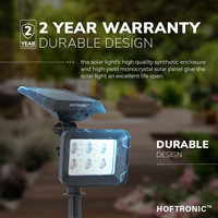 Reno LED Solar Tuinspot 3000K warm wit IP65 Spatwaterdicht Prikspot Grondspot