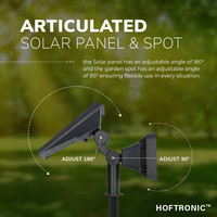 Reno LED Solar Tuinspot 3000K warm wit IP65 Spatwaterdicht Prikspot Grondspot