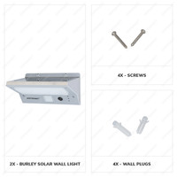 2x Burley LED Solar Wandlamp met bewegingssensor 3 lichtstanden 21 LEDS 3000K warm wit
