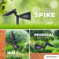 2x Solar Spotlight Bend PIR with motion sensor 3000K warm white