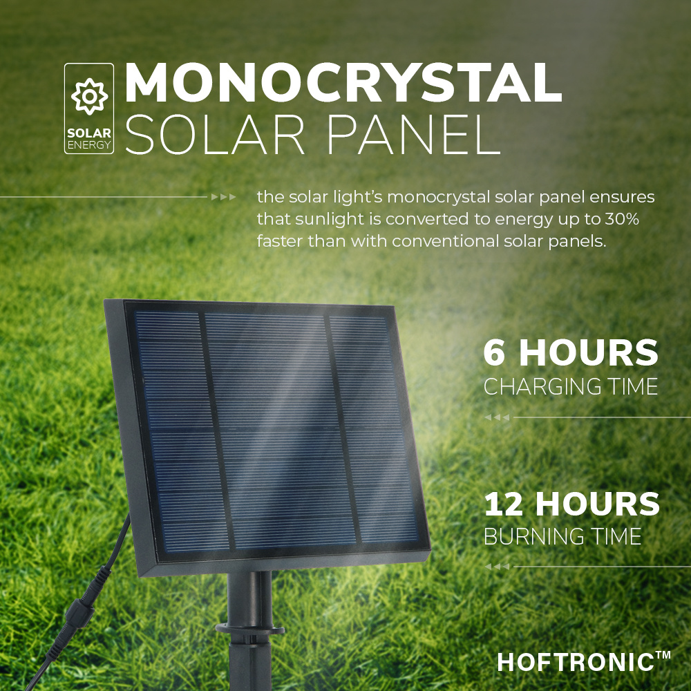 6x Solar LED tuinspot Bend Duo met los zonnepaneel 3000K warm wit Prikspot - Tuin spots, spots bodem buiten