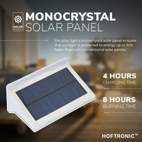 6x Burley LED Solar Wall Light with motion sensor 3 light modes 21 LEDS 3000K warm white