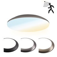 LED Ceiling lamp with sensor 12W CCT - 1300lm - IK10 - Ø25 cm - Stainless Steel - IP65