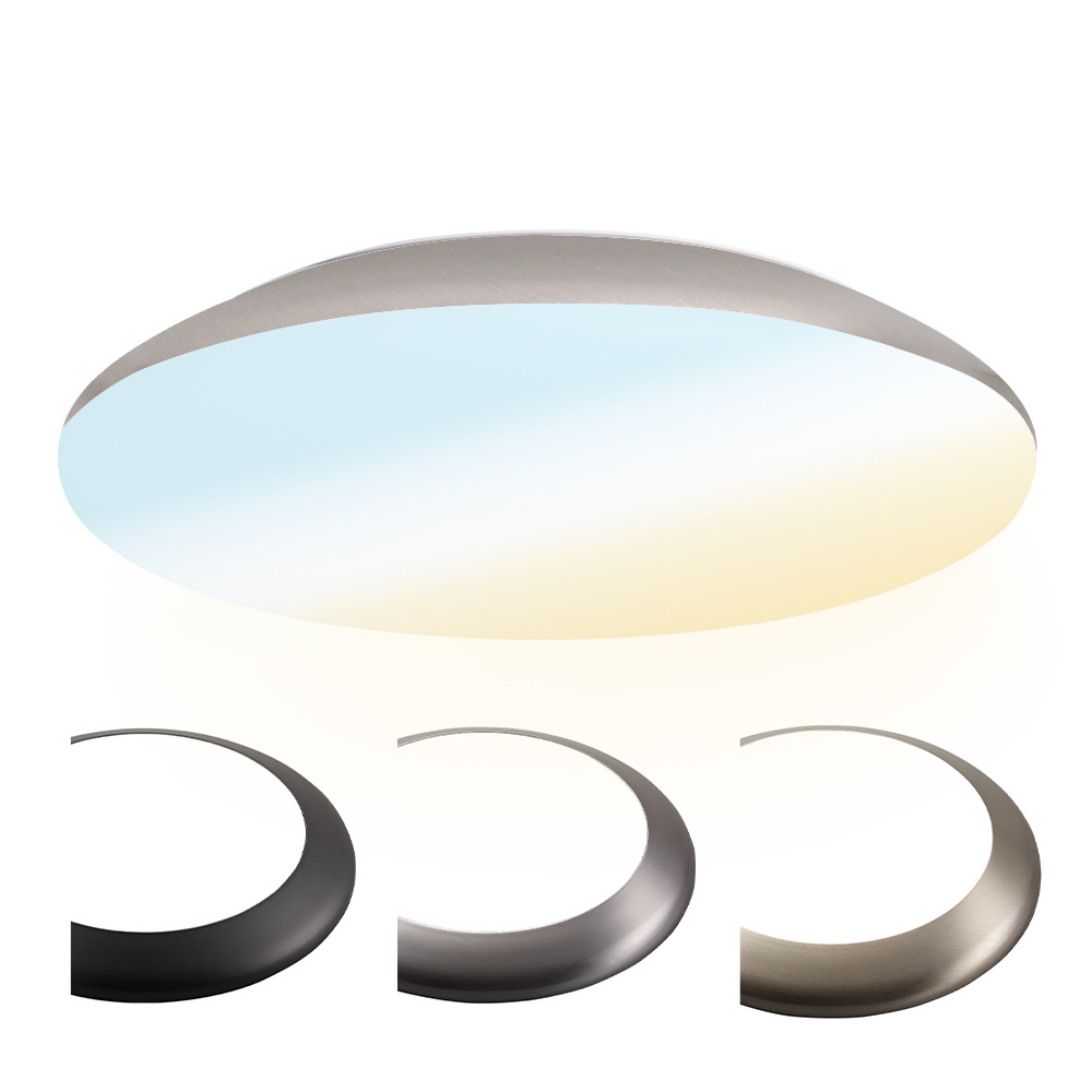 HOFTRONIC LED Bulkhead 38 cm - Plafondlamp - 25W 2600 Lumen - CCT lichtkleur instelbaar - IK10 - Chr