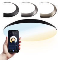 LED Ceiling lamp Smart WiFi + BLE 25W CCT - 2600lm - IK10 - Ø308 cm - Black - IP65