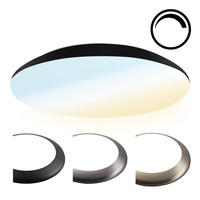 Dimbare LED Plafondlamp/Plafonniere 25W Lichtkleur instelbaar - 2600lm - IK10 - Ø38 cm - Zwart - IP65