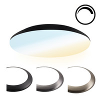Dimmable LED Ceiling lamp 18W CCT - 1900lm - IK10 - Ø30 cm - Black - IP65