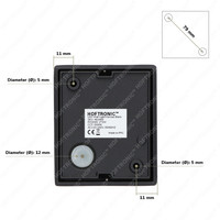 Set of 6 Dimmable LED Wall light Kansas black 7 Watt 3000K Up & Down light IP65