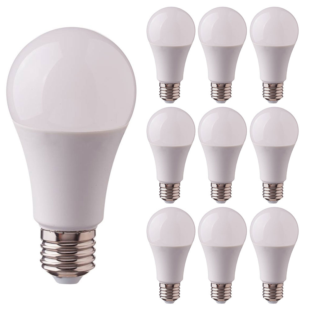 Watt 60 LED Bulb pack Economy 3000K Watt E27 A60 Replaces 10 pcs 9