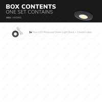 LED Inbouwspot Pavo - Zwart - 3 Watt - 2700K - 260lm - Ø69 mm - Zeer dun 12mm