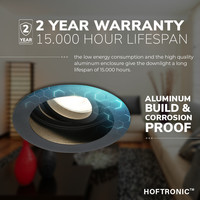 Dimmable recessed LED spotlight Laredo 5 Watt 6400K black tiltable IP20