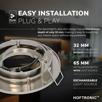 Dimmbarer LED Einbaustrahler Lublin 5 Watt 4000K Neutralweiß Schwenkbar IP20