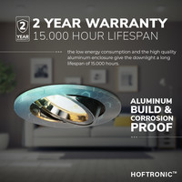 Dimmable LED downlight Lublin 5 Watt 4000K neutral white tiltable IP20