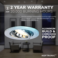 Set of 3 dimmable LED downlights Maya 5 Watt 6400K spot tiltable