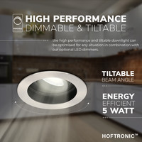 Dimmable LED downlight Mesa 6.5 Watt 4000K neutral white tiltable IP20
