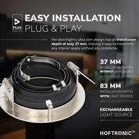 Dimmable LED downlight Mesa 6.5 Watt 4000K neutral white tiltable IP20