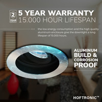 Dimmable LED downlight Mesa 6.5 Watt 4000K neutral white tiltable IP20