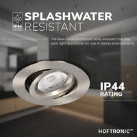 Komplettset 3 Stück LED Einbaustrahler Salerno Edelstahl 8 Watt 2700K IP44 Schwenkbar