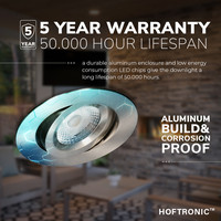 Set van 3 LED Inbouwspots Salerno Roestvrij staal 8 Watt 2700K IP44 kantelbaar