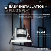 Nola dimbare LED inbouwspot - Wit - 5 Watt - 2700K warm licht - IP65 voor binnen en buiten