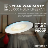 Nola dimbare LED inbouwspot - Wit - 5 Watt - 2700K warm licht - IP65 voor binnen en buiten