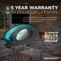 Set van 3 LED Inbouwspots Salerno zwart 8 Watt 2700K IP44 kantelbaar