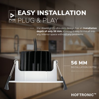 Set van 6 LED Inbouwspots Salerno wit 8 Watt 2700K IP44 kantelbaar