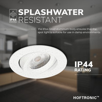 Set van 3 LED Inbouwspots Salerno wit 8 Watt 2700K IP44 kantelbaar