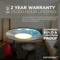 Set of 6 dimmable LED downlights Vegas 6.5 Watt 4000K spot IP44